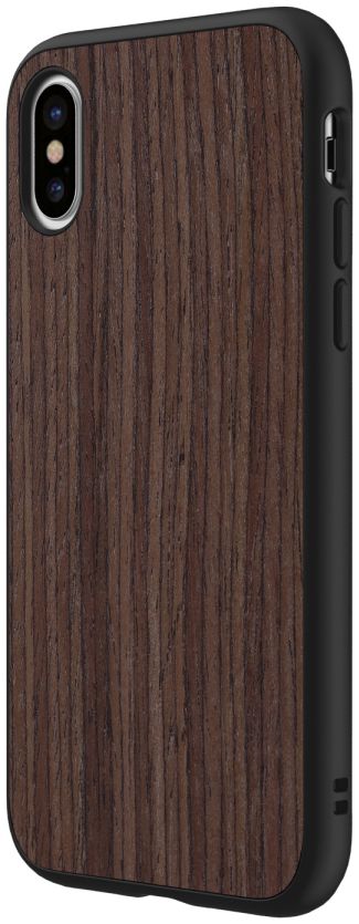 RhinoShield SolidSuit Dark Walnut iPhone X Hoesje Zwart afbeelding 2
