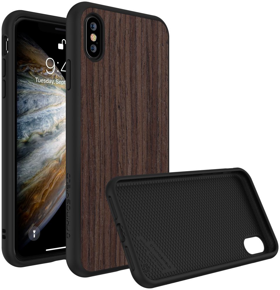 RhinoShield SolidSuit Dark Walnut iPhone XS Hoesje afbeelding 1