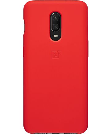 Origineel OnePlus 6T Siliconen Hoesje Rood Hoesjes