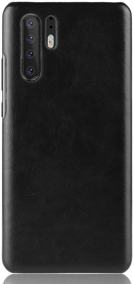 Huawei P30 Pro Hoesje met Kunstleren Coating Zwart afbeelding 2