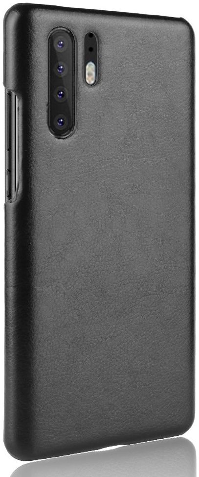 Huawei P30 Pro Hoesje met Kunstleren Coating Zwart afbeelding 1