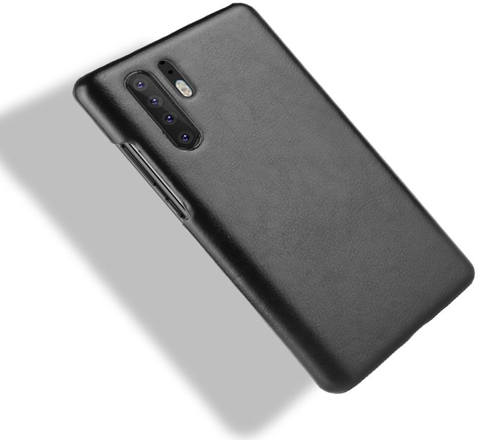 Huawei P30 Pro Hoesje met Kunstleren Coating Zwart afbeelding 4