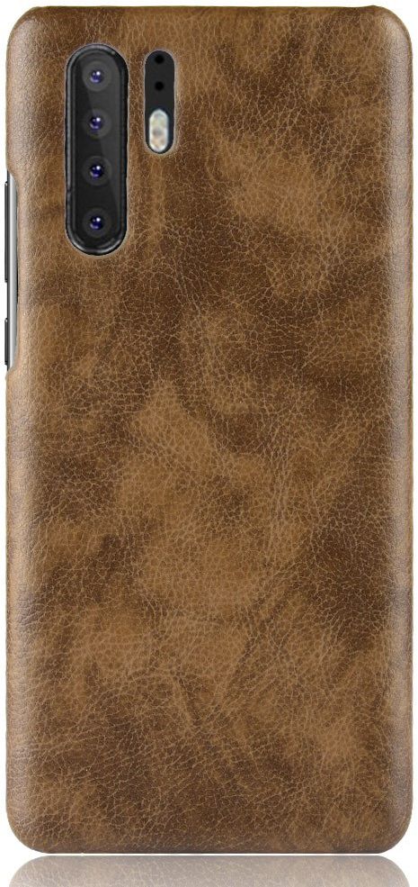 Huawei P30 Pro Hoesje met Kunstleren Coating Bruin afbeelding 2