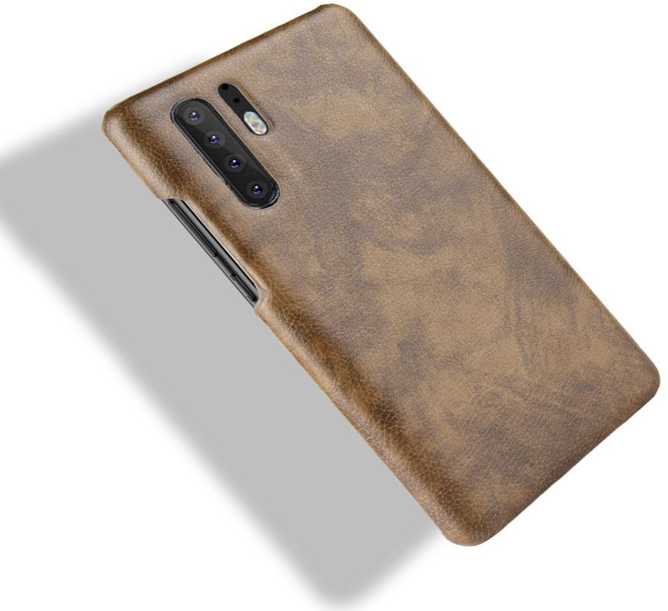 Huawei P30 Pro Hoesje met Kunstleren Coating Bruin afbeelding 4