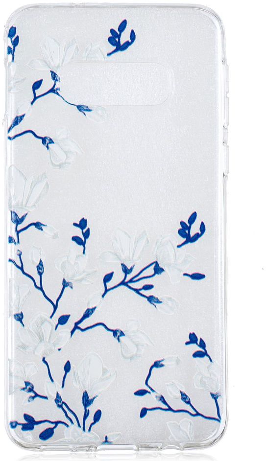 Samsung Galaxy S10E Print TPU Hoesje Transparant Bloem afbeelding 1