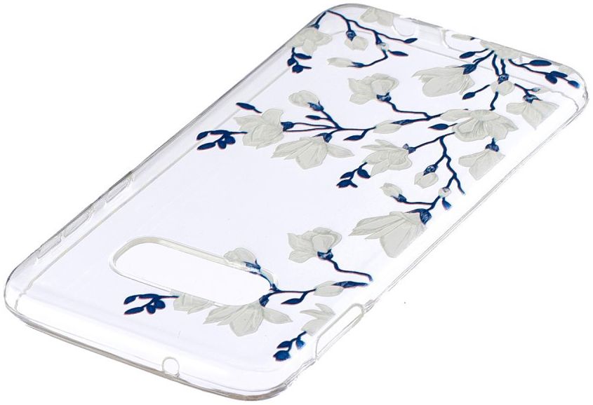 Samsung Galaxy S10E Print TPU Hoesje Transparant Bloem afbeelding 3