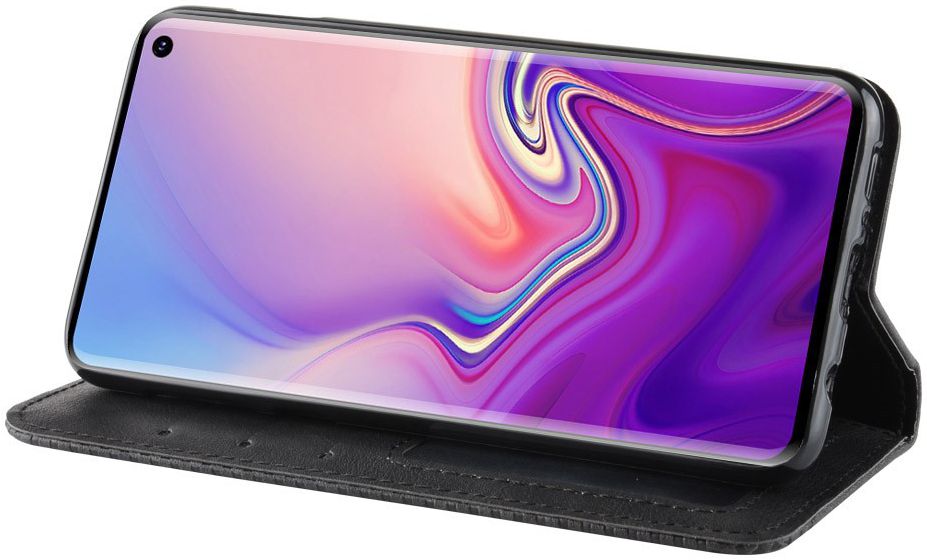 Samsung Galaxy S10E Vintage Portemonnee Hoesje Zwart afbeelding 4