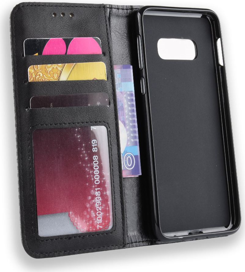 Samsung Galaxy S10E Vintage Portemonnee Hoesje Zwart afbeelding 5