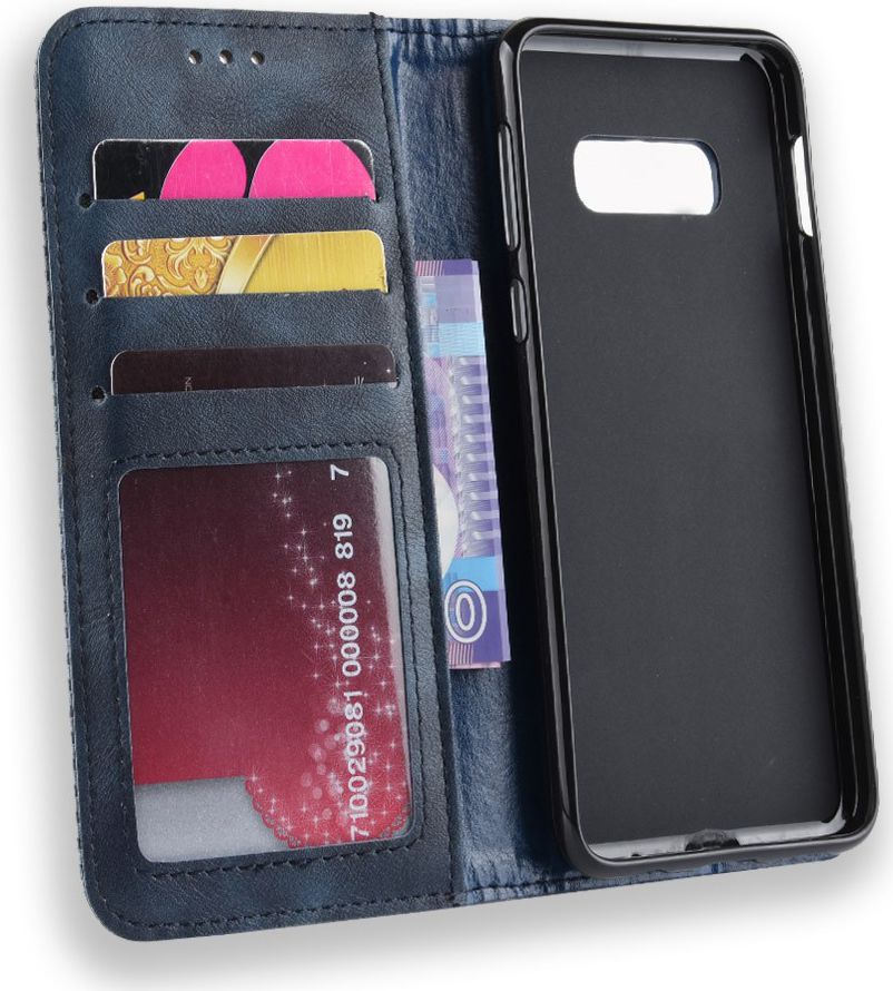 Samsung Galaxy S10E Vintage Portemonnee Hoesje Blauw afbeelding 5