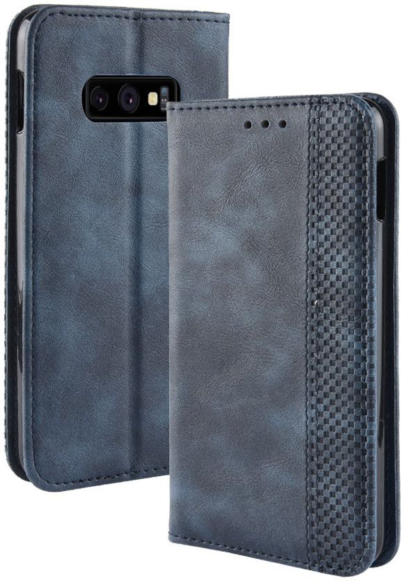 Samsung Galaxy S10E Vintage Portemonnee Hoesje Blauw afbeelding 2