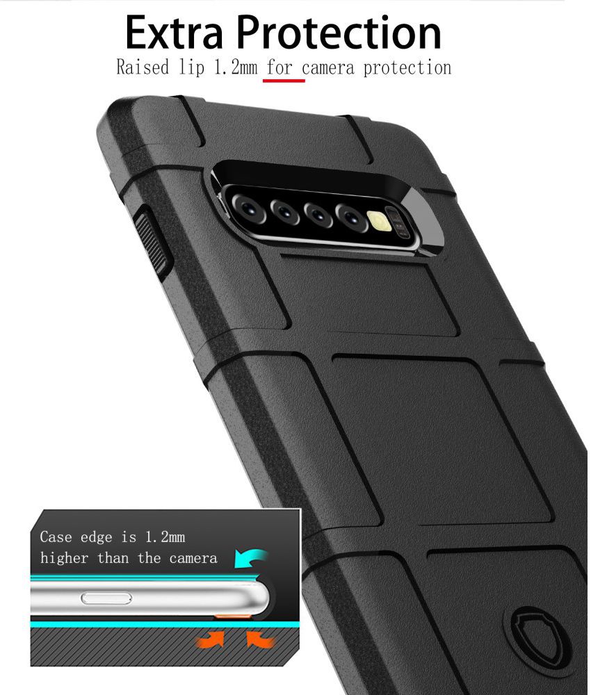 Samsung Galaxy S10 Plus Rugged Armor Hoesje Zwart afbeelding 5