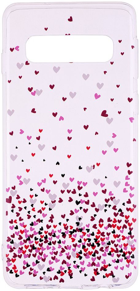 Samsung Galaxy S10 Print TPU Hoesje Hartjes afbeelding 1