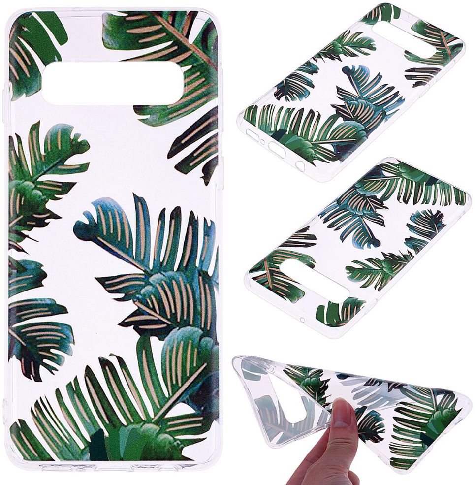 Samsung Galaxy S10 Print TPU Hoesje Bladeren afbeelding 5