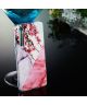 Huawei P30 TPU Hoesje met Marmer Opdruk Roze