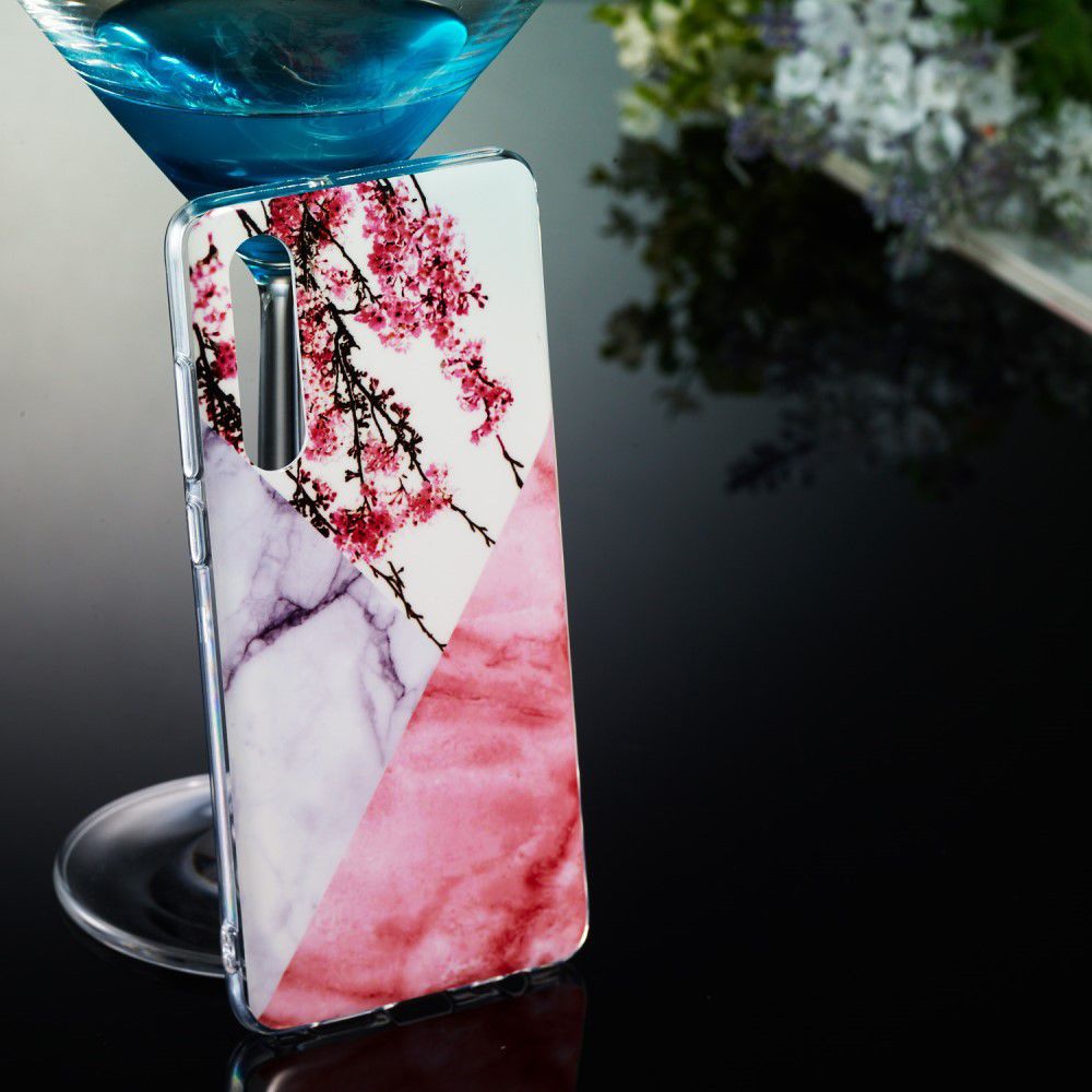 Huawei P30 TPU Hoesje met Marmer Opdruk Roze afbeelding 4