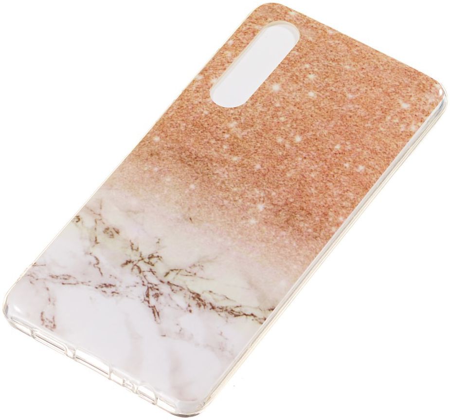 Huawei P30 TPU Hoesje met Marmer Opdruk Goud afbeelding 2