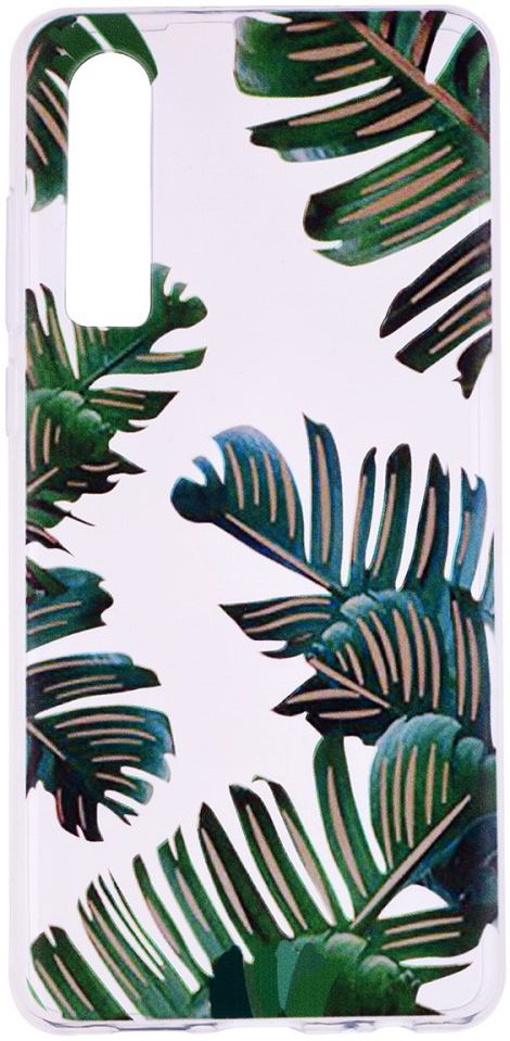 Huawei P30 TPU Hoesje met Marmer Opdruk Palm afbeelding 1