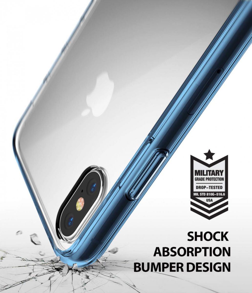 Ringke Fusion Apple iPhone XS Hoesje Blue afbeelding 2