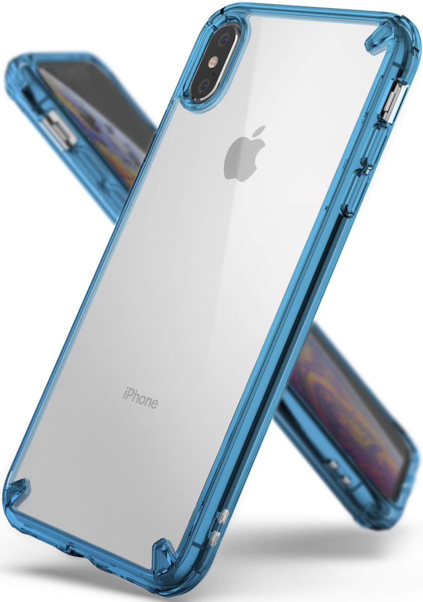 Ringke Fusion Hoesje Apple iPhone XS Max Aqua Blue afbeelding 1