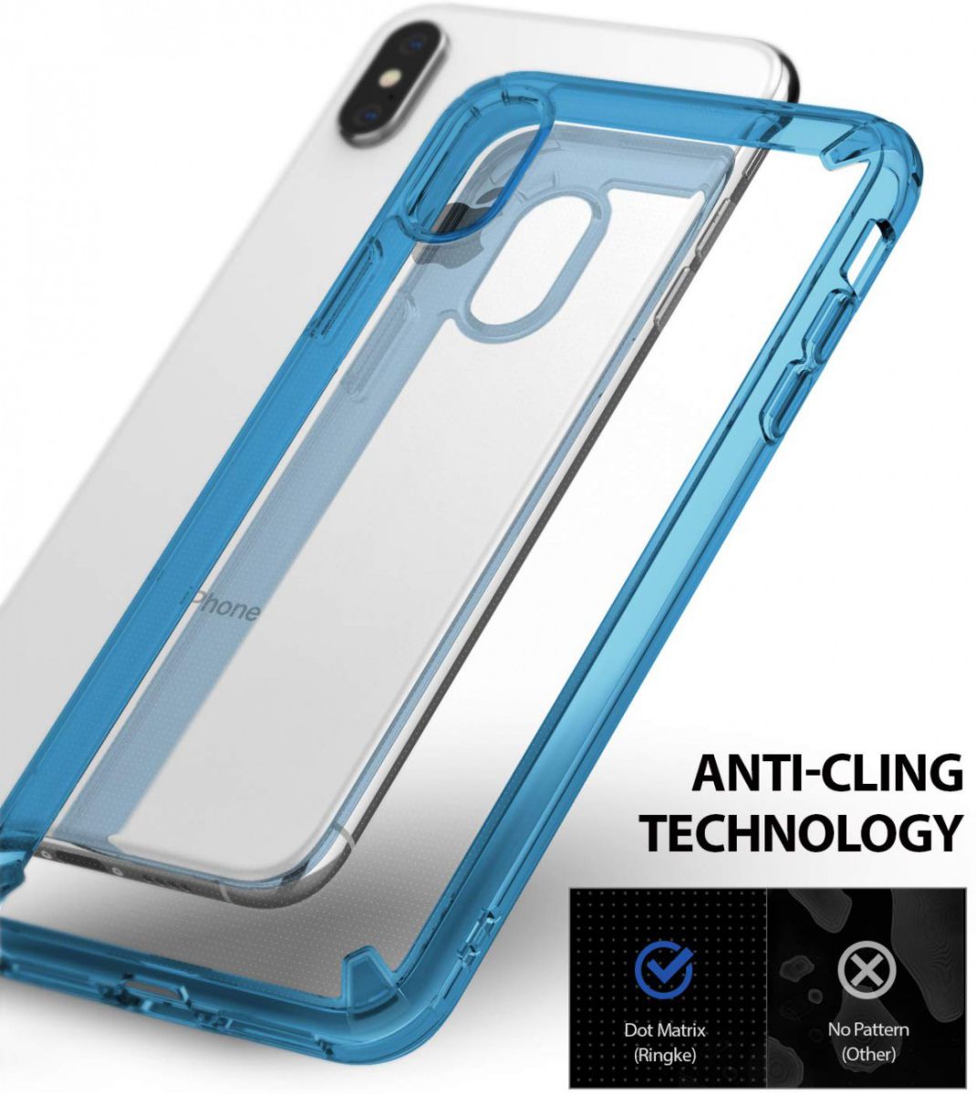 Ringke Fusion Hoesje Apple iPhone XS Max Aqua Blue afbeelding 3