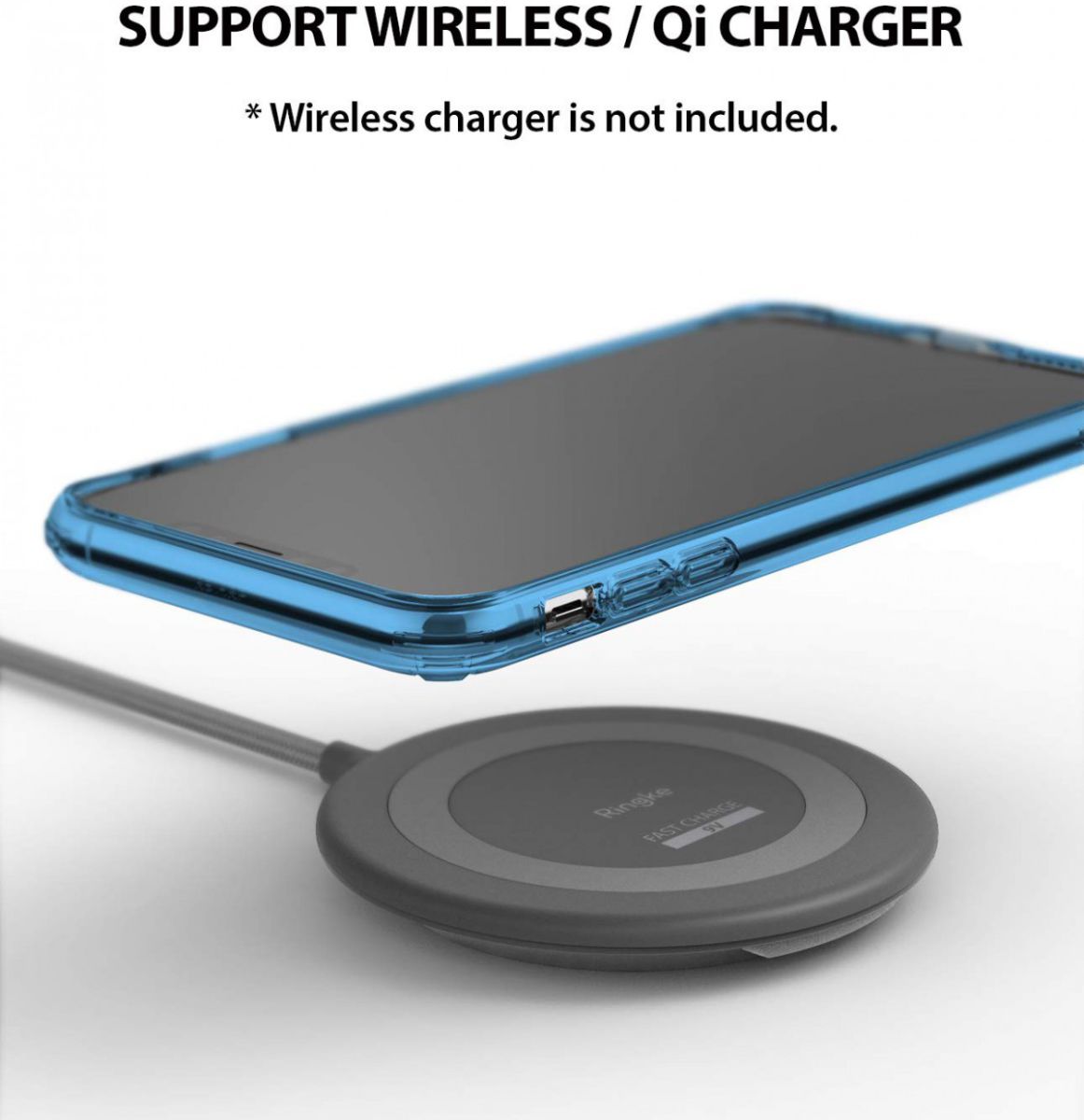Ringke Fusion Hoesje Apple iPhone XS Max Aqua Blue afbeelding 4