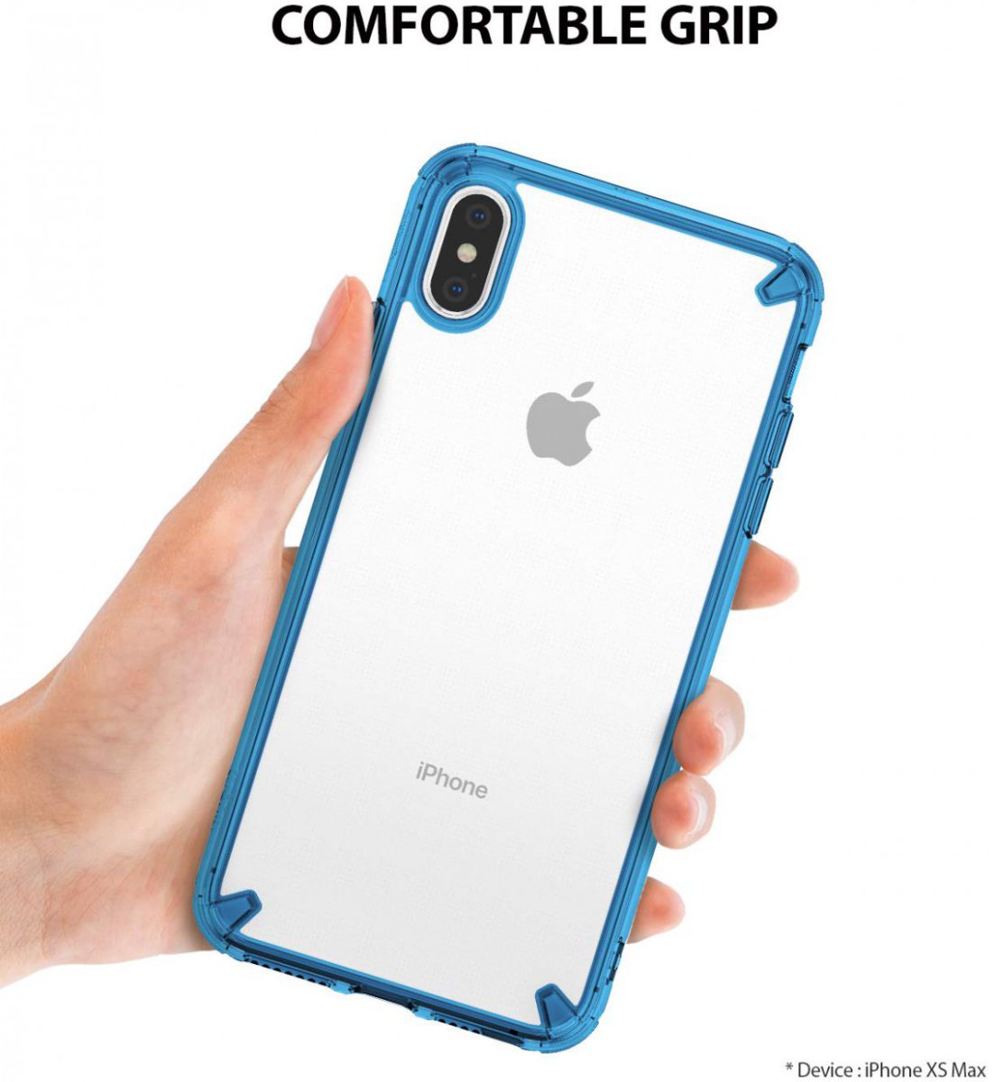 Ringke Fusion Hoesje Apple iPhone XS Max Aqua Blue afbeelding 6