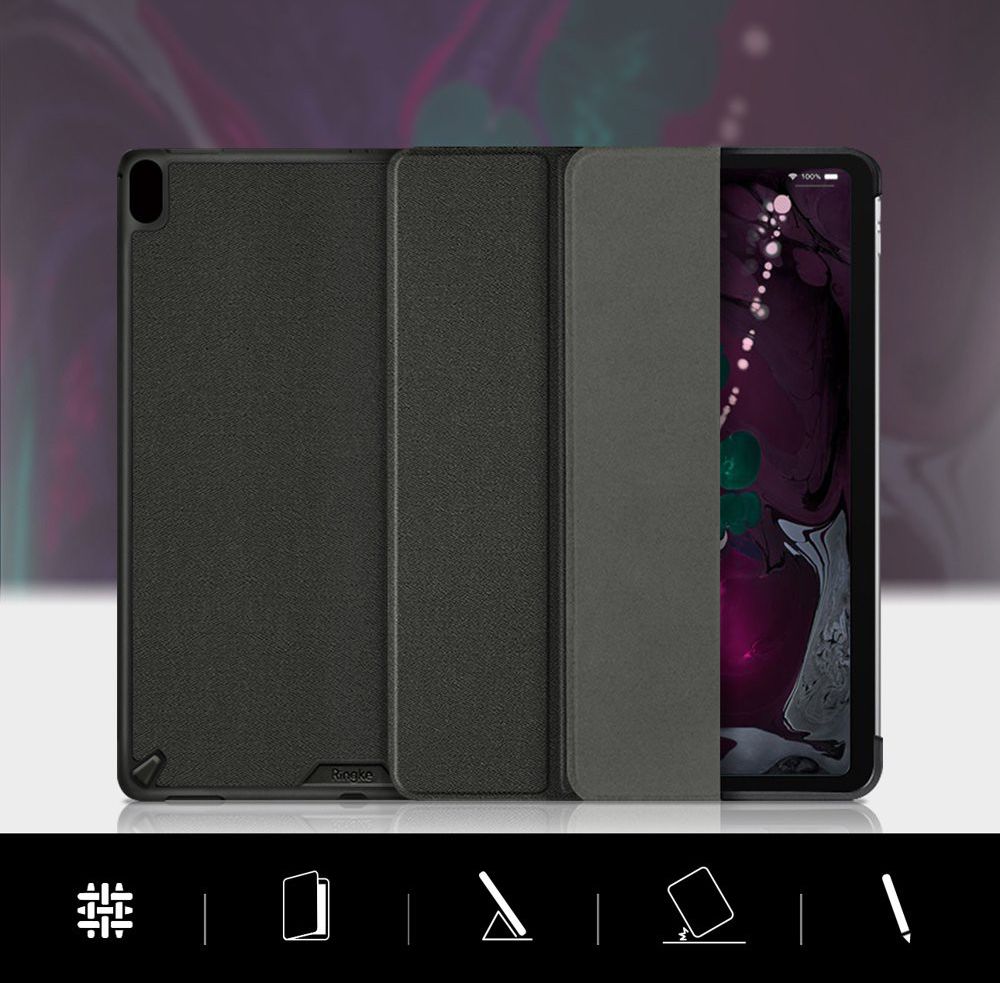 Ringke Smart Case Apple iPad Pro 11 (2018) Flip Hoes Zwart afbeelding 8