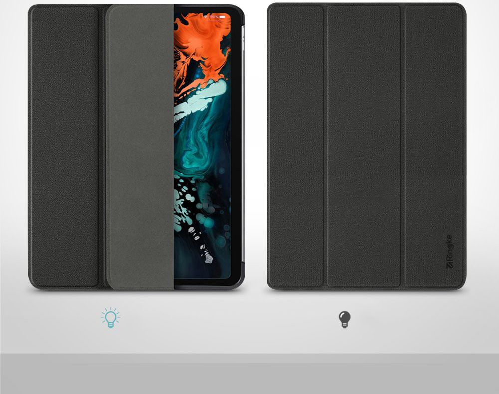Ringke Smart Case Apple iPad Pro 12.9 (2018) Flip Hoes Zwart afbeelding 10