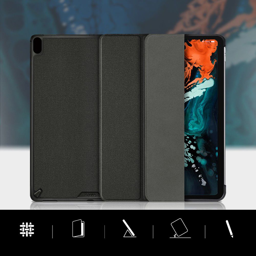 Ringke Smart Case Apple iPad Pro 12.9 (2018) Flip Hoes Zwart afbeelding 8