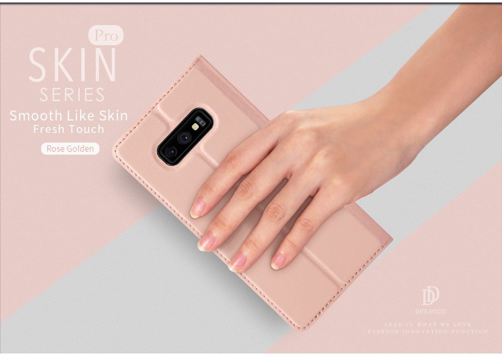 Dux Ducis Premium Book Case Samsung Galaxy S10E Hoesje Roze Goud afbeelding 7