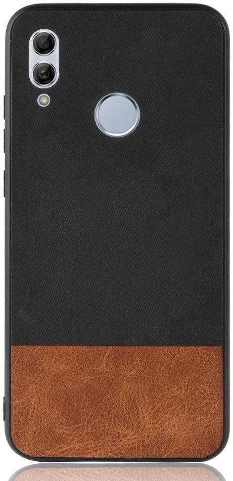 Huawei P Smart (2019) Leren Coating Hybride Hoesje Zwart afbeelding 2
