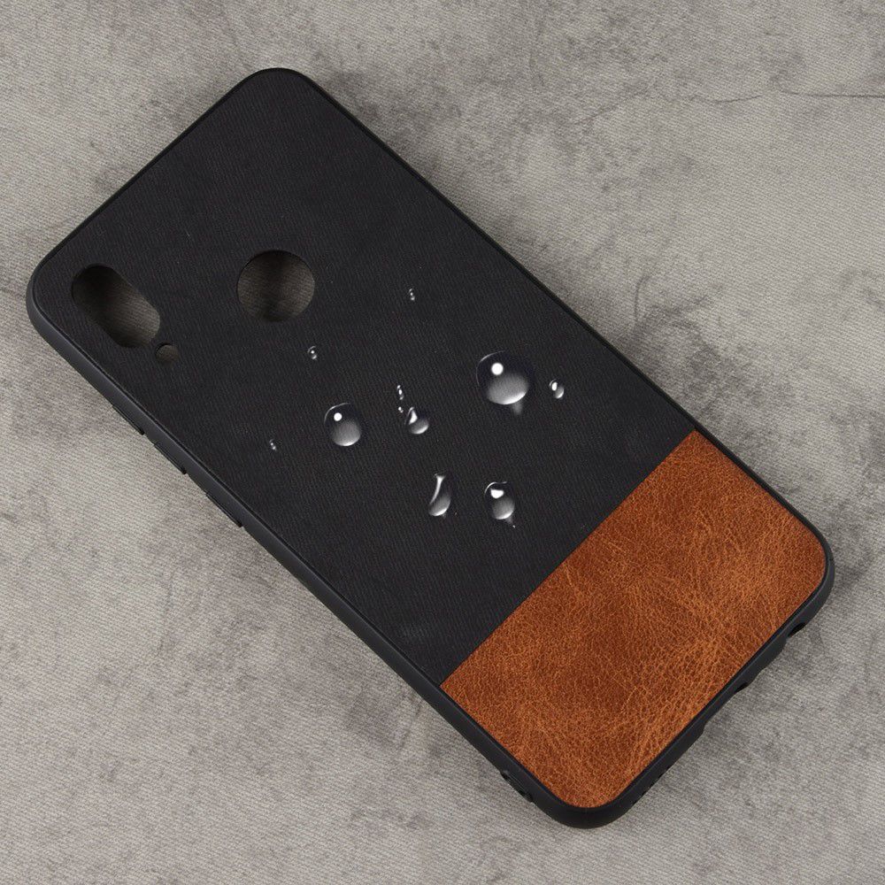 Huawei P Smart (2019) Leren Coating Hybride Hoesje Zwart afbeelding 4