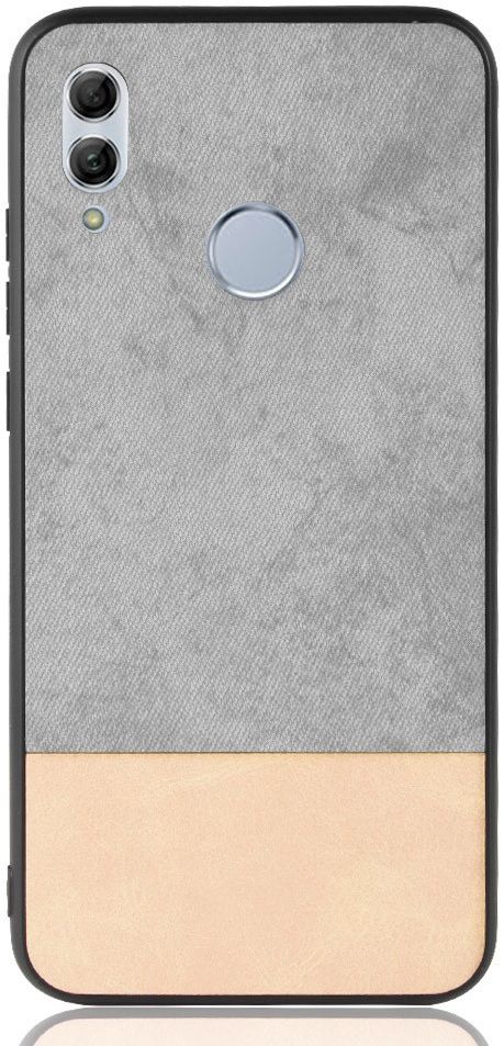 Huawei P Smart (2019) Leren Coating Hybride Hoesje Grijs afbeelding 2