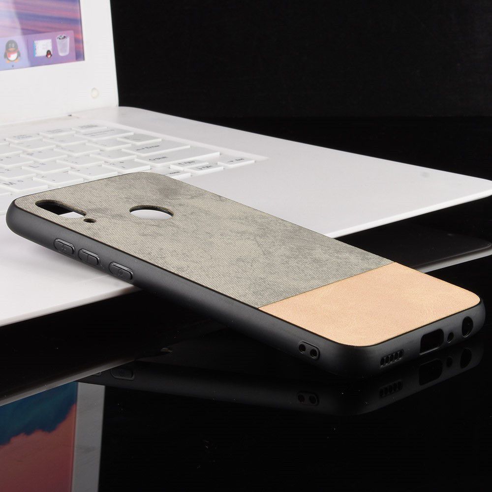 Huawei P Smart (2019) Leren Coating Hybride Hoesje Grijs afbeelding 4