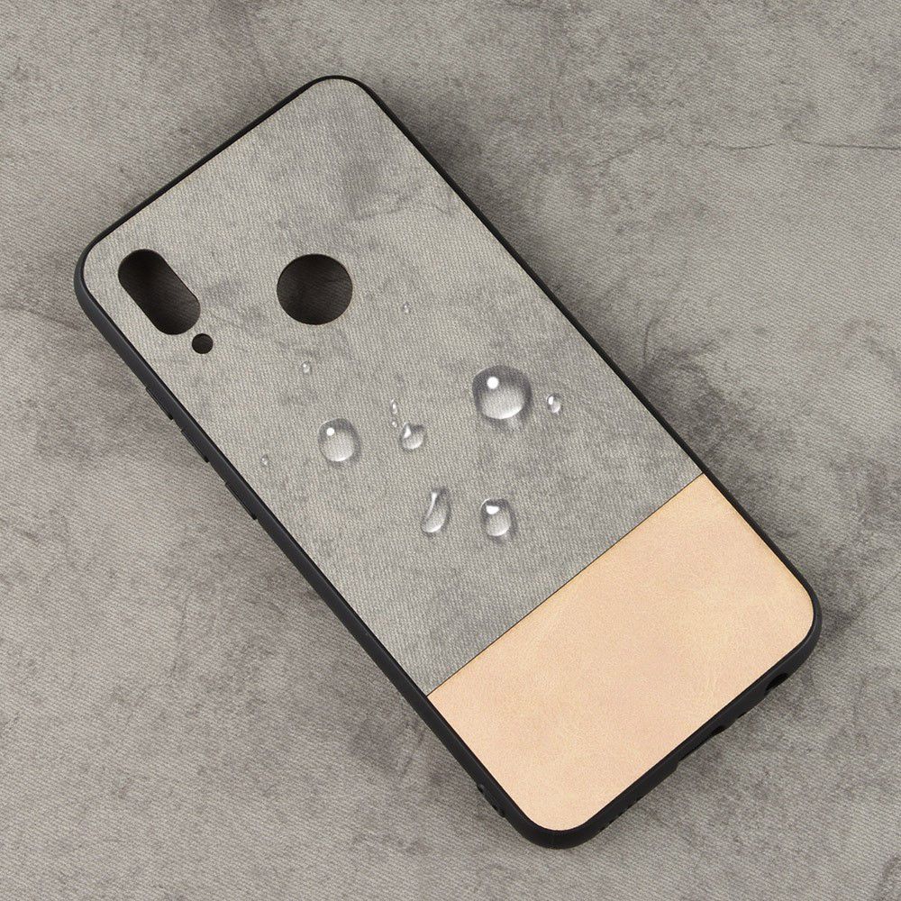 Huawei P Smart (2019) Leren Coating Hybride Hoesje Grijs afbeelding 5