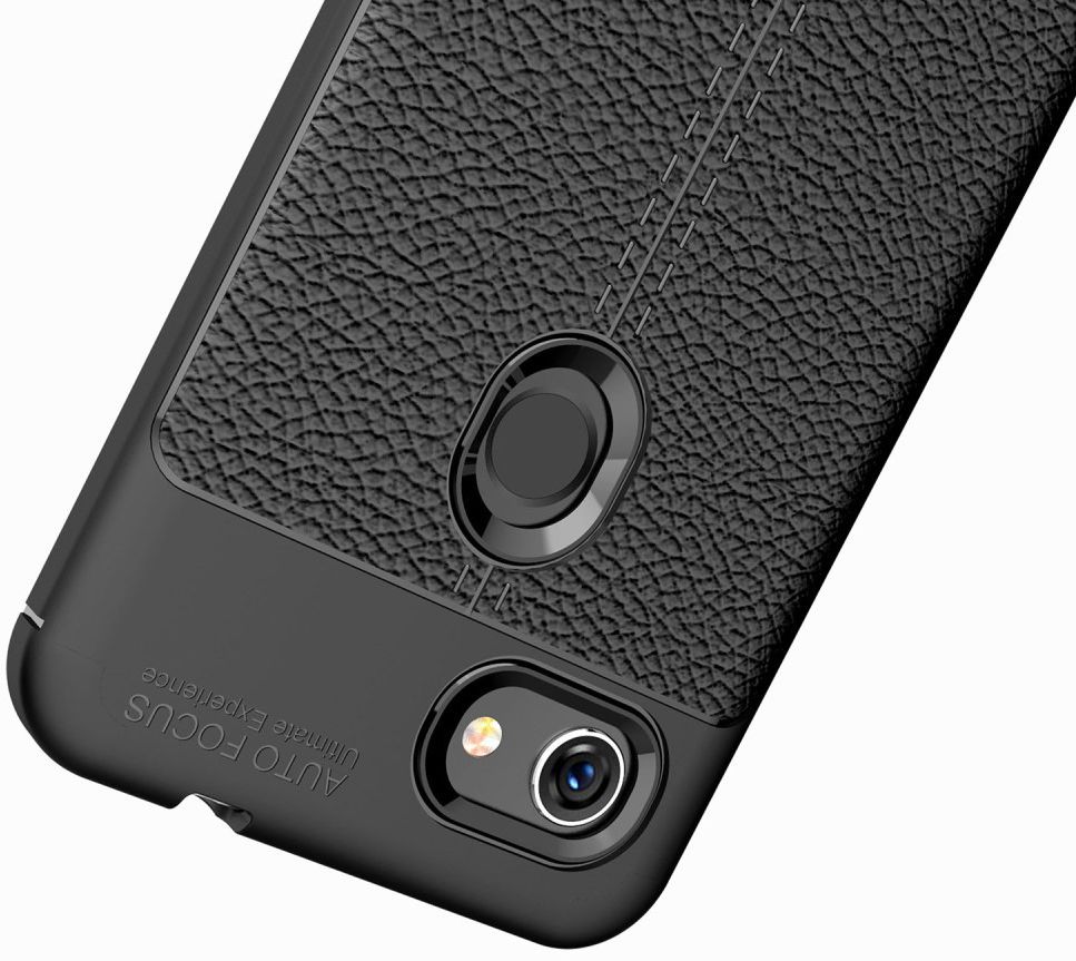 Google Pixel 3A Hoesje met Leren Textuur Zwart afbeelding 11