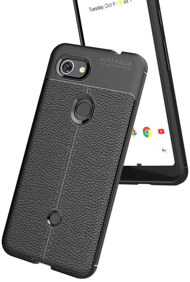 Google Pixel 3A Hoesje met Leren Textuur Zwart afbeelding 7