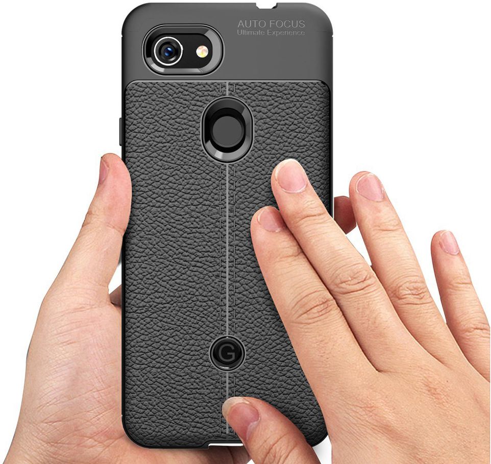 Google Pixel 3A Hoesje met Leren Textuur Zwart afbeelding 8