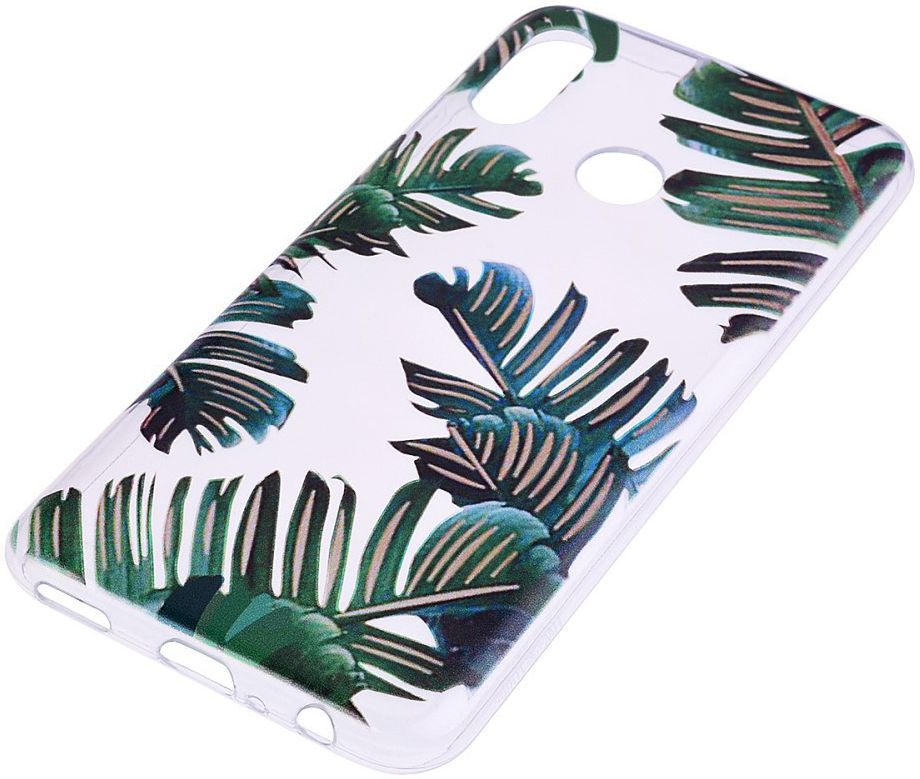 Huawei P Smart (2019) TPU Hoesje met Bladeren Print afbeelding 2