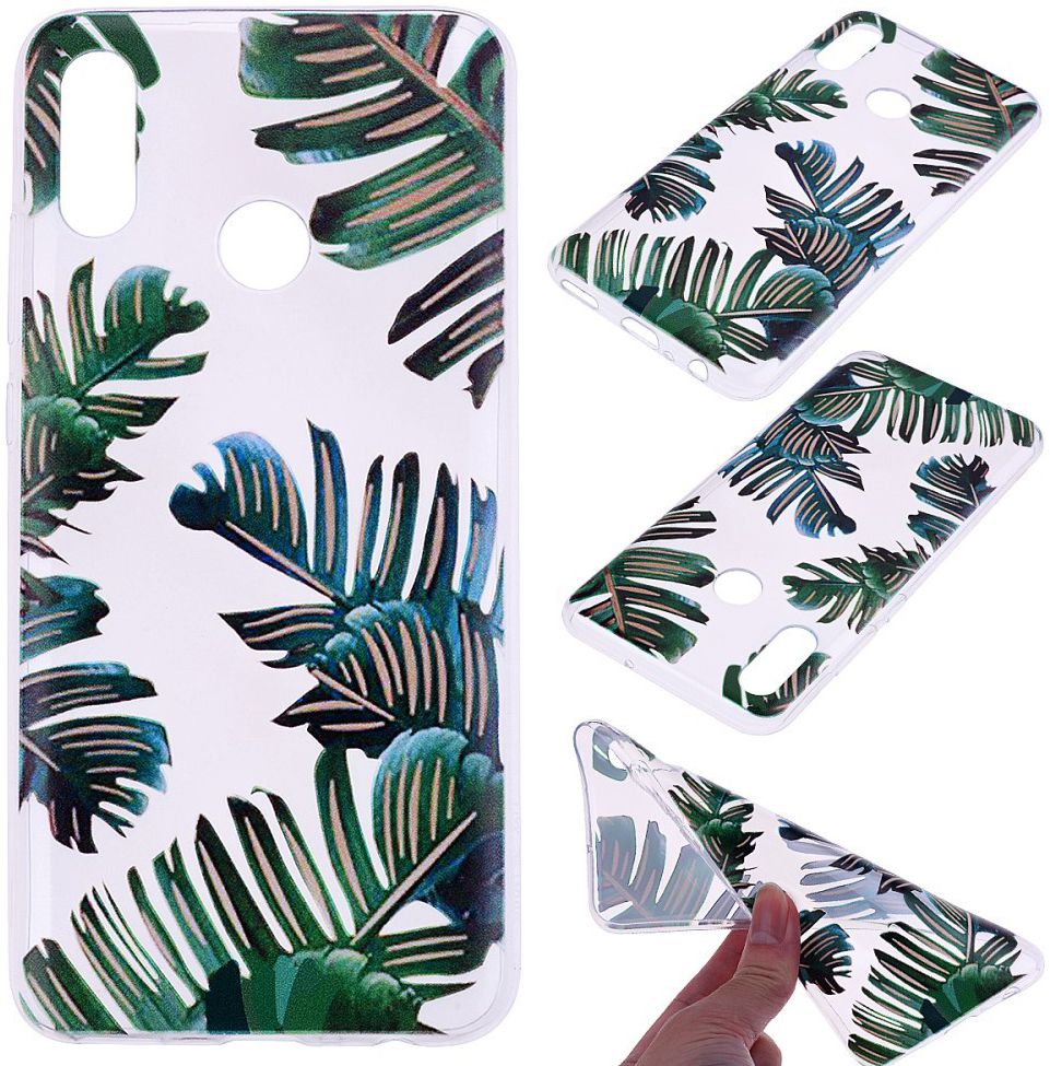 Huawei P Smart (2019) TPU Hoesje met Bladeren Print afbeelding 5