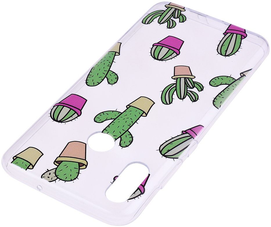 Huawei P Smart (2019) TPU Hoesje met Cactus Print afbeelding 3