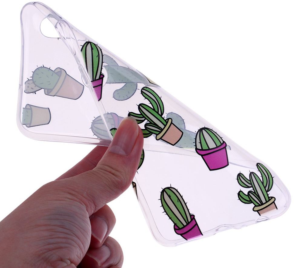 Huawei P Smart (2019) TPU Hoesje met Cactus Print afbeelding 4