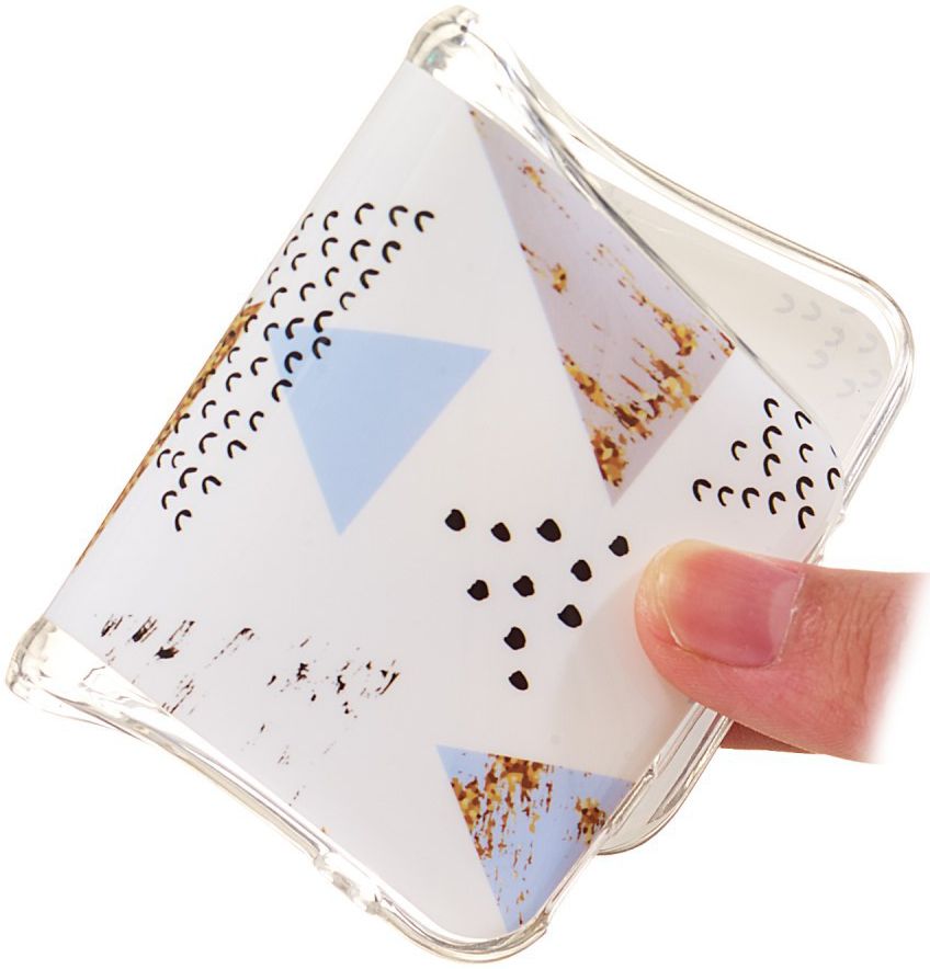 Samsung Galaxy S10E TPU Back Cover met Marmer Print Driehoekken afbeelding 3