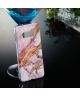 Samsung Galaxy S10E TPU Back Cover met Marmer Print Roze Goud