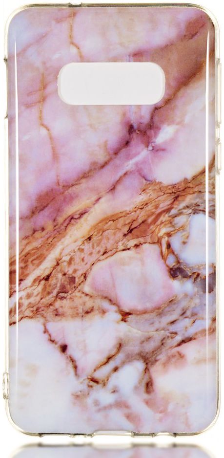 Samsung Galaxy S10E TPU Back Cover met Marmer Print Roze Goud afbeelding 1