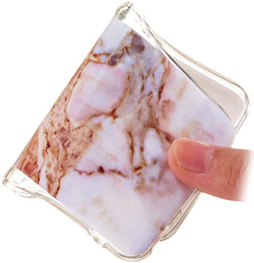 Samsung Galaxy S10E TPU Back Cover met Marmer Print Roze Goud afbeelding 3