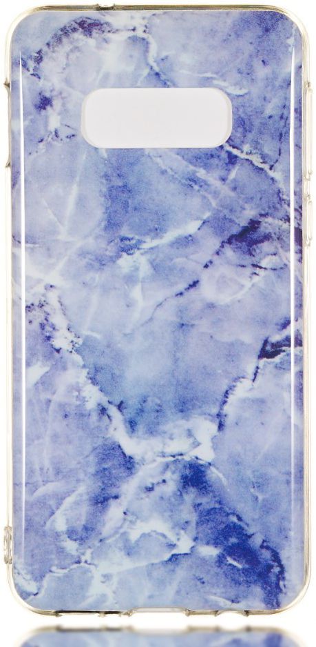 Samsung Galaxy S10E TPU Back Cover met Marmer Print Blauw afbeelding 1