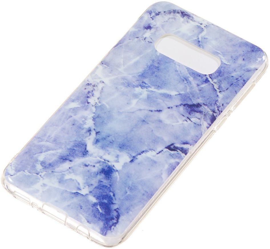 Samsung Galaxy S10E TPU Back Cover met Marmer Print Blauw afbeelding 2