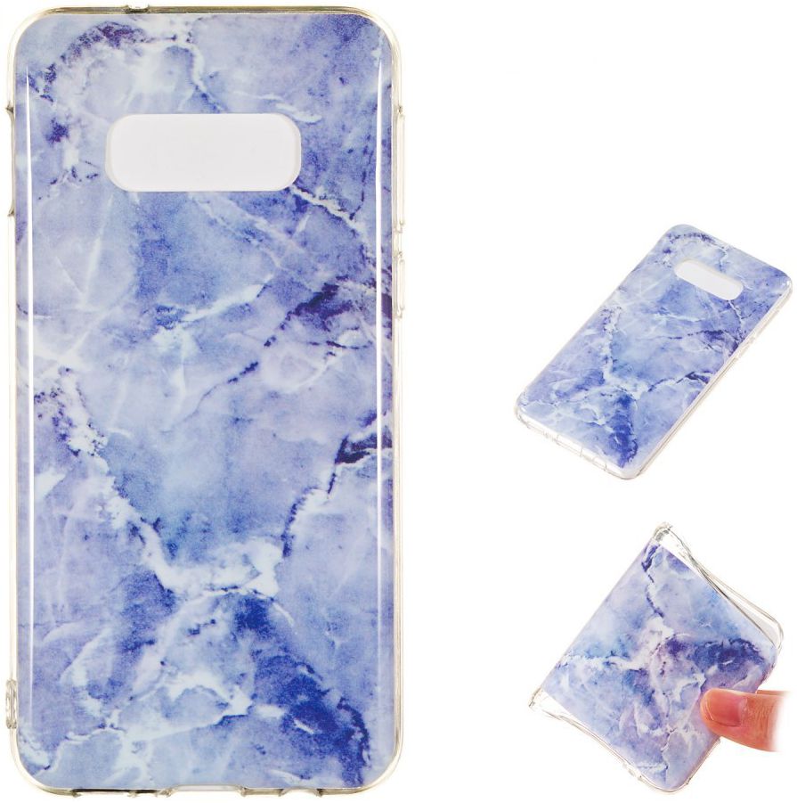 Samsung Galaxy S10E TPU Back Cover met Marmer Print Blauw afbeelding 5