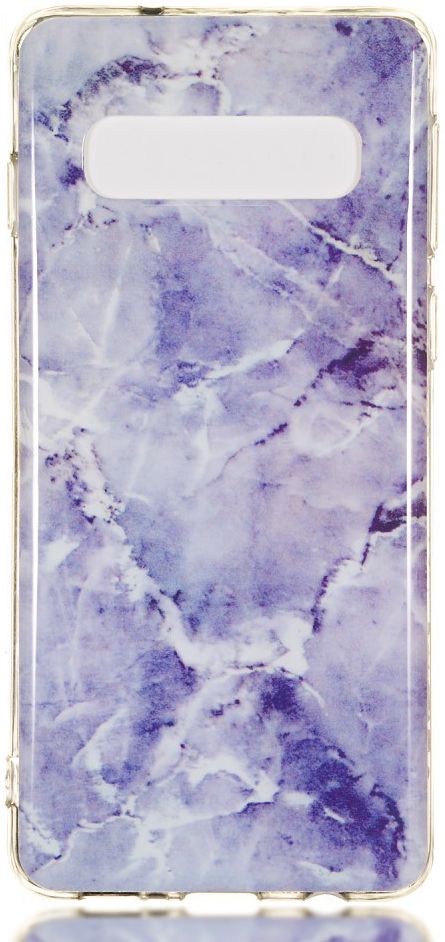 Samsung Galaxy S10 TPU Back Cover met Marmer Print Blauw afbeelding 1
